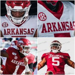 CUSTOM CUSTOM Custom Arkansas Football Jersey Jefferson Rakeem Boyd 5 Darren McFadden College 16 Treylon Burks Feleipe Franks Stitched Men N