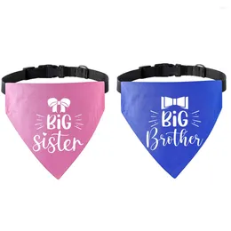 Dog Apparel Big Brother Bandana Collar Pregnancy Announcement Strong D-Ring For Easy Leash Attached