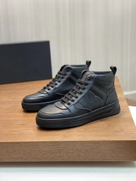 Top Quality Downtown Leather High-top Sneakers Shoes Sporty Leather District Men Skateboard Comfort Walking Lace Up Trainers EU38-45.BOX