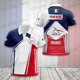 Men's Polos France Flag Coat of Arms Customised Polo Shirts Summer Casual Streetwear Men's Fashion Loose Jersey Plus Size Sportswear T231219