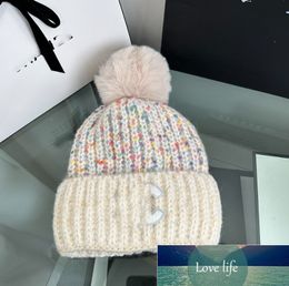 New Slim Knitted Hat High-End Letter Embroidery Woolen Cap Warm Sweet Lady Temperament Wholesale
