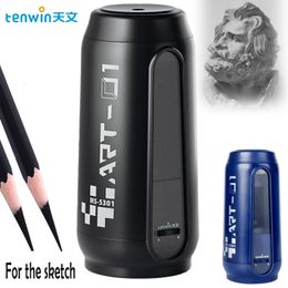 Pencil Sharpeners tenwin Fully Automatic Electric Sharpener USB Charging Fast Sharpen Coloured Sketch Pencils Student School Supplies Statio 231219