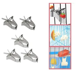 Other Bird Supplies 5pcs Birds Food Holder Pet Parrot Feeding Fruit Vegtable Clip Feeder Device Pin Clamp Durable Household Cage