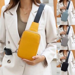 Waist Bags Ladies Chest Bag Soft Leather Feeling Crossbody Large Capacity Simple Retro Shoulder Travel Mobile Womens Briefcase