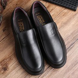 Dress Shoes 2023 Genuine Leather Casual For Men Flat Platform Walking Outdoor Footwear Loafers Breathable Sneakers 231218