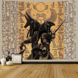 Tapestries Ancient Egypt Tapestry Wall Hanging Old Culture Printed Hippie Egyptian Cloth Home Decor Vintage