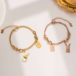 bracelet designer bracelet titanium steel bunny bracelet fashion trendy and Personalised new Jewellery manufacturer wholesale bracelet luxe