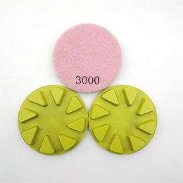 10 Pieces 4 Inch D100mm Wet Polishing Pads Resin Grinding Disc for Concrete and Terrazzo Floor259S