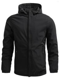 Men's Jackets Fall 2023 Thin Casual Jacket Coat Fashion Plus Size Long Sleeve Hooded Top Men