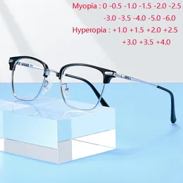 Sunglasses 0 -0.5 -0.75 To -6.0 Half Frame Square Prescription Glasses For The Nearsighted Anti Blue Rays Presbyopic 0.5 4.0