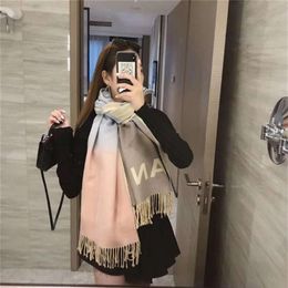 2022 Winter Poncho Shawl Cashmere C Scarf for Women Fashion Pashmina Wraps Thick Warm Female Blanket Foulard Stole258A