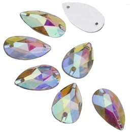 Nail Art Decorations 50Pcs Flat Back Teardrop Shaped Flatback Resin Sew On Rhinestones For DIY Crafts Handicrafts Clothes Bag Shoes 7 12cm