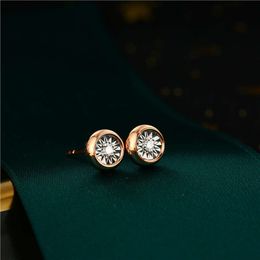Nine's Hot Sale Real Natural Diamond 18k Solid Gold Ball Stud Earrings Jewellery Women Wholesale