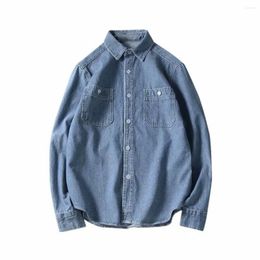 Men's Casual Shirts Coat Trendy Brand Long Sleeved Shirt Work Ropa Clothing For Men