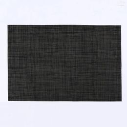 Table Mats PVC Dining Mat Thickened Simple Solid Colour Insulation Round Place Indoor Kitchen