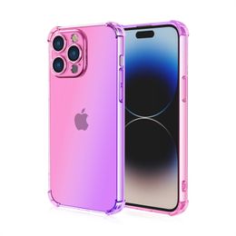 Rainbow Gradient Colour Cases for one plus 7 7T 6T 7 Pro Transparent TPU Phone Case Soft Backed Cover 100pcs