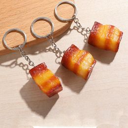 Keychains 1pcs Creative Imitation Food Meat Products Braised Key Chain Small Pendant Accessories Gift Toys