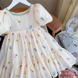 Girl's Dresses Summer Kids Clothes Pretty Korean Girls Dresses Princess Party Costumes Bow Tie Outfits Clothing 3-9Y