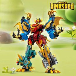 Model Building Kits 4IN1 Python Dog Fox Crocodile Animal Building Blocks Ideas MOC Chaos Bringer Transforming Mech Bricks Kids Toys Boys GiftsL231216