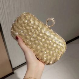 Evening Bags YoReAi Women Diamonds Bag Female Clutch Design Brand Luxury Shoulder Party Handbags Shiny Purse Messenger Pack 231218