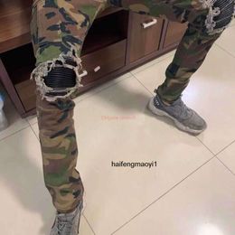 Designer Street Personality amis imiri amiiri amari Clothing Jeans Denim Pants 536 High amirl Fashion es Perforated Patch Jeans Mens amirlies am Camouflage Ca BGJX