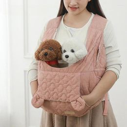 Dog Carrier Two Chest Bag Pure Cotton Breathable Waterproof Travel Portable Winter Pet Large Capacity