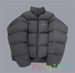 Men's Jackets Grey Thickened Grailz Down Jacket Men Women 1:1 High Quality Warm Bread Cotton Coats