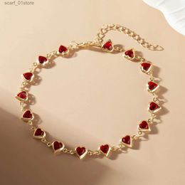 Anklets Vintage Boho Heart Crystal Colourful Anklet for Women Butterfly Daisy Foot Leg Ankle Chain Girls Beach Party Sandals JewelryL231219