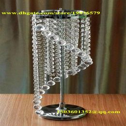 28 Wedding Spiral Crystal Chandeliers Centrepieces Decorations Crystal Bling Diamond Cut for Event Party Decor2327