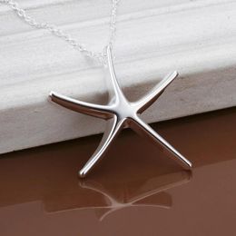 Necklace Earrings Set 925 Sterling Silver Starfish Star Earring For Woman Wedding Engagement Party Fashion Charm Jewellery