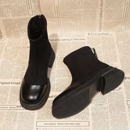 Spring Boots for Children in Autumn and Winter New Korean Style Ankle Boots Popular This Year's Western-style Short Women's Thin