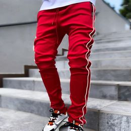 Men's Pants Fashion Plus Size Reflective Casual Trousers Drawstring Skinny Jeans Outdoor Workout Sports