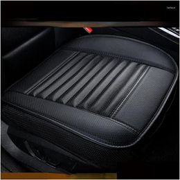 Car Seat Covers Ers Er Breathable Pu Leather Pad Mat For Chair Cushion Front Four Seasons Anti Slip Drop Delivery Automobiles Motorcyc Otkes