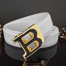 Designer Fashion Versatile Men's Belt Letter B Automatic Buckle Brand Belt Personality Business Casual Waistband306N