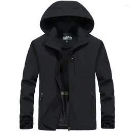 Men's Jackets 2023 Autumn Thin Jacket Male Casual Overcoat Army Tactics Windbreaker Mens Waterproof Breathable Hooded