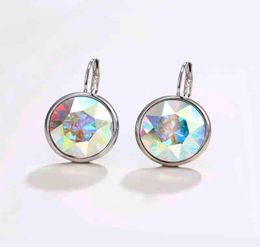 White Bella Earrings for Women Real Crystal from Austrian Fashion Stud Earings Party Jewellery Accessories Girls Gift8226779
