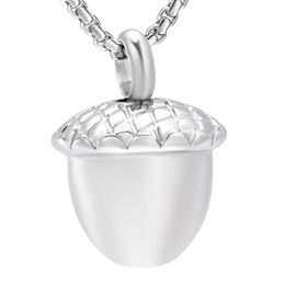 Chains ACORN Cremation Necklace For Human Pet Animal Ashes Stainless Steel Memorial Urn Keepsake Pendant Jewellery Women Kid2557