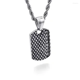 Pendant Necklaces Retro Jewelry European And American Military Brand Titanium Steel Men's Items Trend Necklace