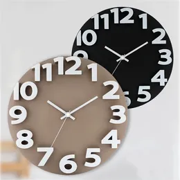 Wall Clocks 3D Clock Plastic Stickers Creative DIY Modern Design Mute Quartz Needle Watch Reloj De Pared Home Decor