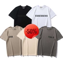 Christmas Discount~ Designer Men's T-Shirts Ess T-Shirt Luxury Tees Fashion T Shirts Mens Womens God Short Sleeve Hip Hop Streetwear Tops Clothing ClothesSML