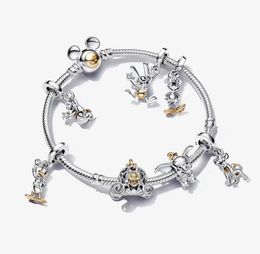 2024 100th Anniversary Mouse Disnes Duck Pig Elephant Charm Pendant DIY Fit S Bracelet Necklace for Women Designer Jewelry Gift Wholesale