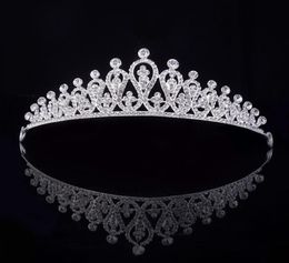 Silver Bridal Tiara Crown Vintage Bride wedding tiaras and crowns for women Headdress Simple Stylish Female Hair Accessories7727844