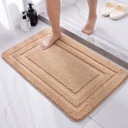 Bath Mats Super Thick Mat Absorbent Fluff Fibre Bathroom Carpet Comfortable Soft Non-slip Rugs Foot Shower Room Door