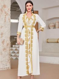 Ethnic Clothing Abaya Dubai Muslim Party Dress Luxury Ramadan Kaftan Islam Kimono Robe Women Caftan Marocain Evening Dresses 2024 Abayas