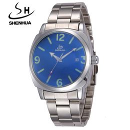 Other Watches SHENHUA Automatic Self Wind Mechanical Wristwatches For Men Waterproof Date Clock Business Casual Gifts horloges mannen 231219