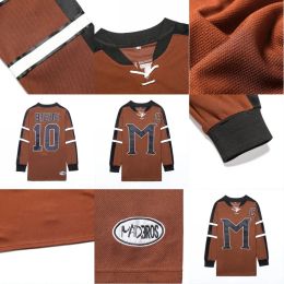 #10 John BIEBE Mystery, ALASKA Russell Crowe Movie Hockey Jersey Shirt Mens Stitched Embroidery Logos 22