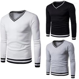 Men's Hoodies Men Winter V-Neck Fashion Warm Thick Jacquard Sweaters 2023