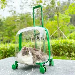 Houses Cat Carriers Crates Houses Pet Dog Travel Transport Bag Rolling Luggage Backpack Handbag Trolley Case Outing Portable Fashion Carv