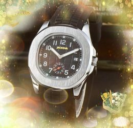 Popular mens quartz watches classic luxury no-mechanical automatic movement sub dial working rubber strap oak waterproof sapphire glass fashion watch gifts