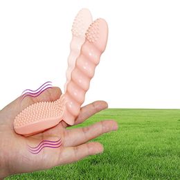 Finger Vibrator Sex Toys For Woman Clitoris Stimulator Brush Vibrating Finger Sleeve G Spot Vibrator Sex Products S10181053063